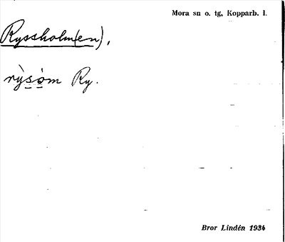 Bild på arkivkortet för arkivposten Ryssholm(en)