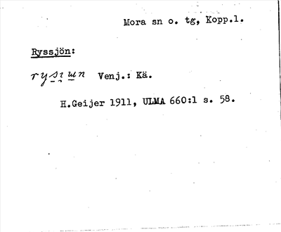 Bild på arkivkortet för arkivposten Ryssjön