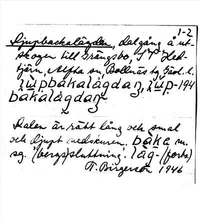 Bild på arkivkortet för arkivposten Djupbackalägdan