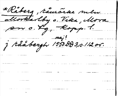 Bild på arkivkortet för arkivposten *Råberg