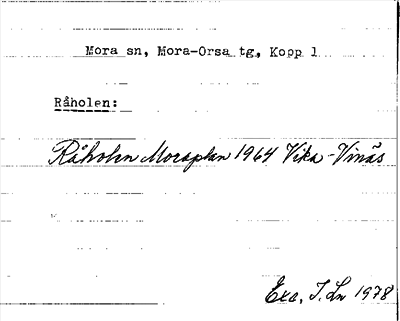 Bild på arkivkortet för arkivposten Råholen