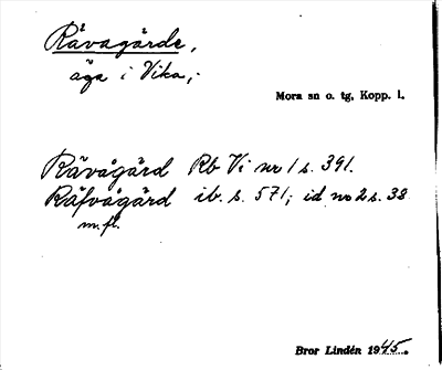 Bild på arkivkortet för arkivposten Rävagärde