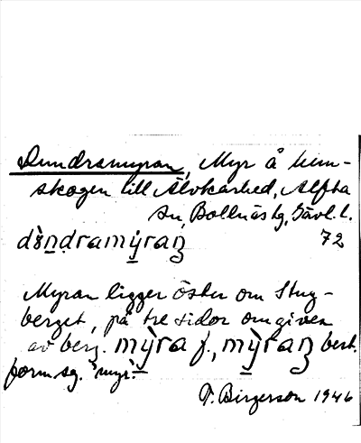 Bild på arkivkortet för arkivposten Dundremyran