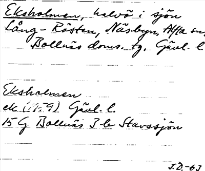 Bild på arkivkortet för arkivposten Eksholmen