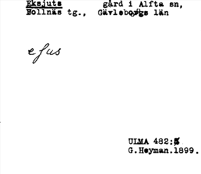 Bild på arkivkortet för arkivposten Eksjuts