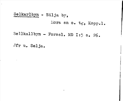 Bild på arkivkortet för arkivposten Selkarlbyn