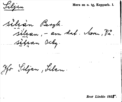 Bild på arkivkortet för arkivposten Siljen
