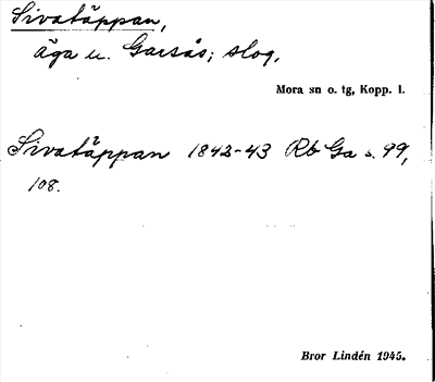 Bild på arkivkortet för arkivposten Sivatäppan