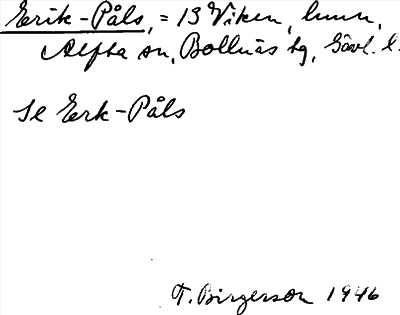 Bild på arkivkortet för arkivposten Erik-Påls