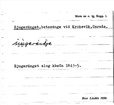 Bild på arkivkortet för arkivposten Sjugeränget