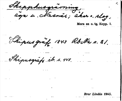 Bild på arkivkortet för arkivposten Skepphusgrävning