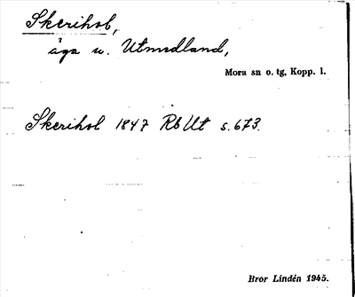 Bild på arkivkortet för arkivposten Skerihol
