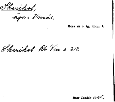 Bild på arkivkortet för arkivposten Skerihol