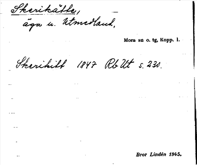 Bild på arkivkortet för arkivposten Skerikätte