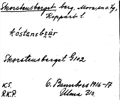 Bild på arkivkortet för arkivposten Skorstensberget
