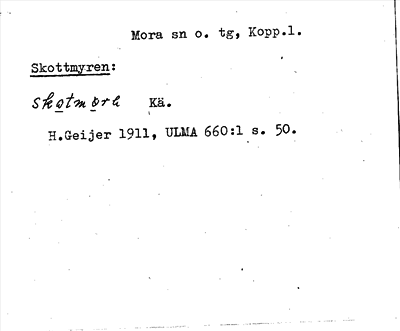 Bild på arkivkortet för arkivposten Skottmyren