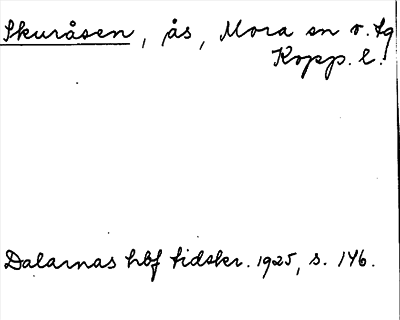 Bild på arkivkortet för arkivposten Skuråsen