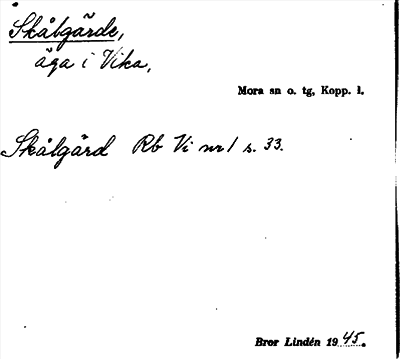 Bild på arkivkortet för arkivposten Skålgärde