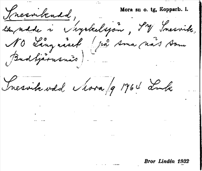 Bild på arkivkortet för arkivposten Snesvikudd
