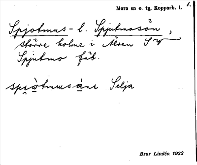 Bild på arkivkortet för arkivposten Spjotmus- l. Spjutmosön