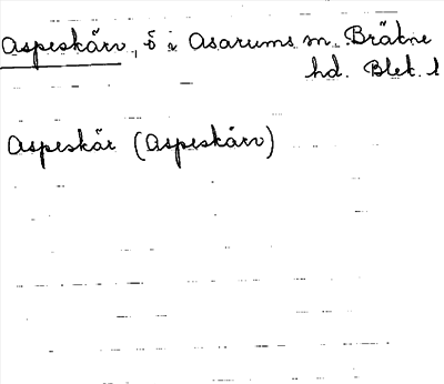 Bild på arkivkortet för arkivposten Aspeskärv