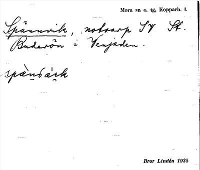 Bild på arkivkortet för arkivposten Spännvik