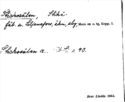 Bild på arkivkortet för arkivposten Stickosälen