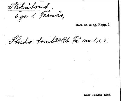 Bild på arkivkortet för arkivposten Stikåtomt
