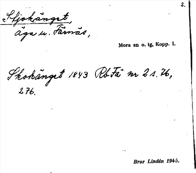 Bild på arkivkortet för arkivposten Stjokänget