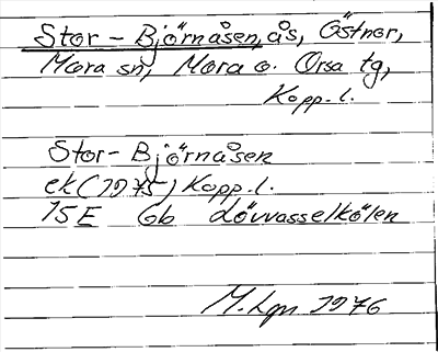 Bild på arkivkortet för arkivposten Stor-Björnåsen