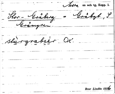 Bild på arkivkortet för arkivposten Stor-Gråberg