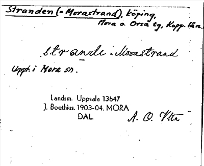 Bild på arkivkortet för arkivposten Stranden(=Morastrand)