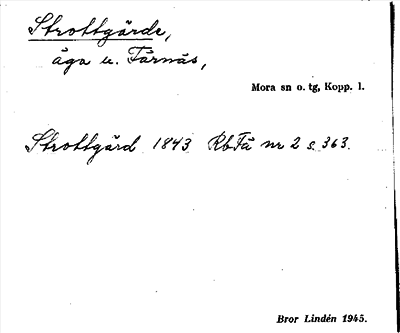 Bild på arkivkortet för arkivposten Strottgärde
