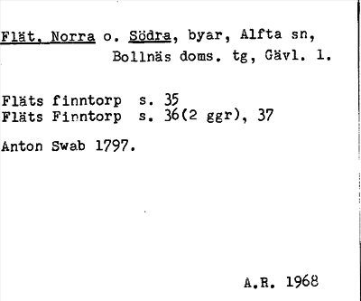 Bild på arkivkortet för arkivposten Flät, Norra o. Södra