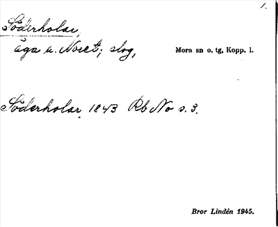 Bild på arkivkortet för arkivposten Söderholar