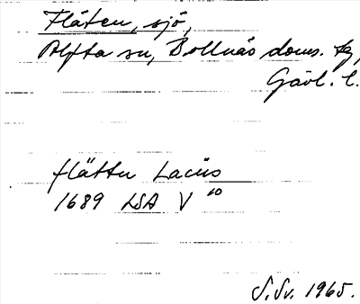 Bild på arkivkortet för arkivposten Fläten