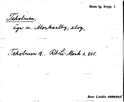Bild på arkivkortet för arkivposten Teholmen