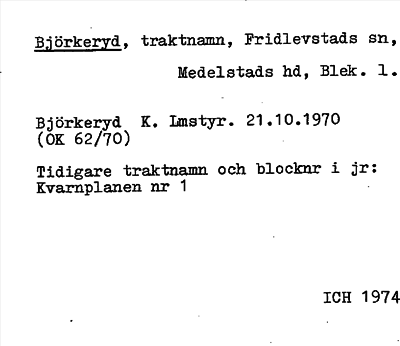 Bild på arkivkortet för arkivposten Björkeryd