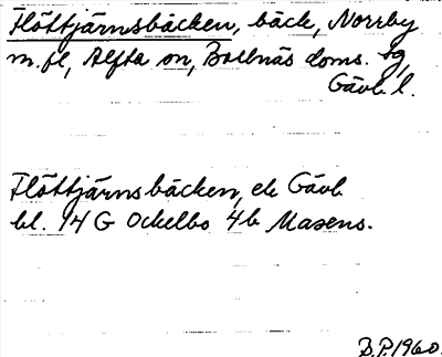 Bild på arkivkortet för arkivposten Flöttjärnsbäcken