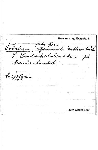 Bild på arkivkortet för arkivposten Trösken