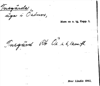 Bild på arkivkortet för arkivposten Tusgärde
