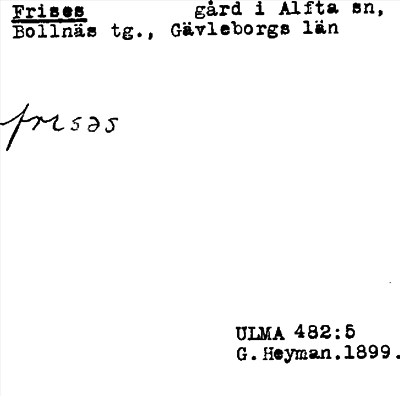 Bild på arkivkortet för arkivposten Frises
