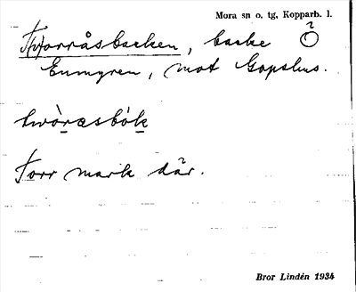 Bild på arkivkortet för arkivposten T(v)orråsbacken