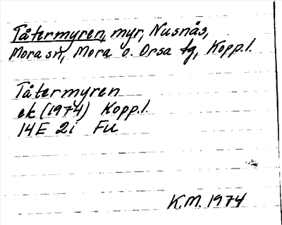 Bild på arkivkortet för arkivposten Tåtermyren