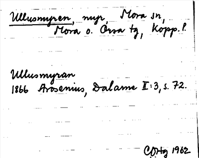 Bild på arkivkortet för arkivposten Ullusmyren