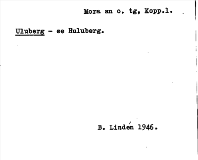 Bild på arkivkortet för arkivposten Uluberg
