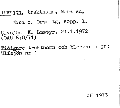 Bild på arkivkortet för arkivposten Ulvsjön