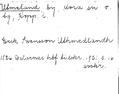 Bild på arkivkortet för arkivposten Utmeland