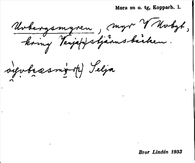Bild på arkivkortet för arkivposten Uvbergsmyren