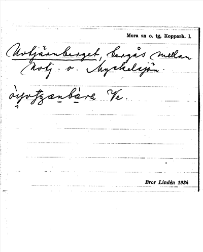 Bild på arkivkortet för arkivposten Uvtjärnberget